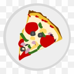 Pizza Slice - In Plate Clipart Png
