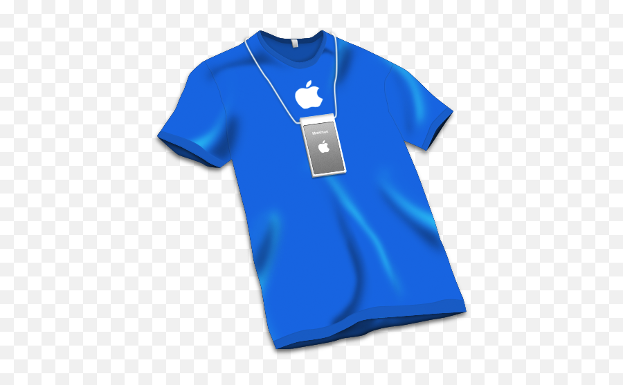 T - Shirt Bleu Icon Apple Store Opera Icons Softiconscom Apple Shirt In Apple Stores Png,Blue Shirt Png