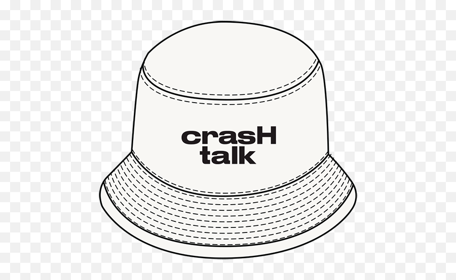 White Crash Talk Bucket Hat Digital Album - Line Art Png,Bucket Hat Png