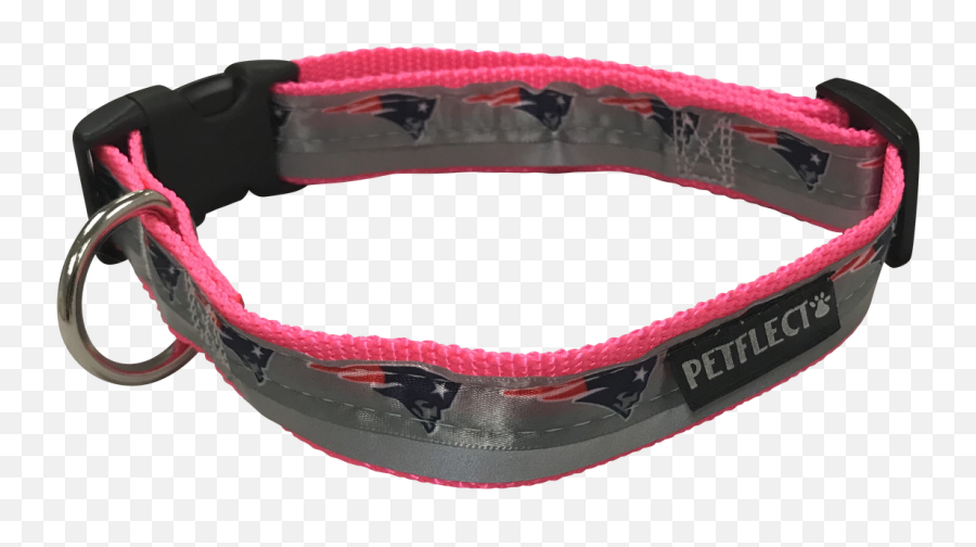 New England Patriots Dog Collar - Reflective Pink Nylon Super Strength Nfl Team Logos Great Dane Png,New England Patriots Logo Png