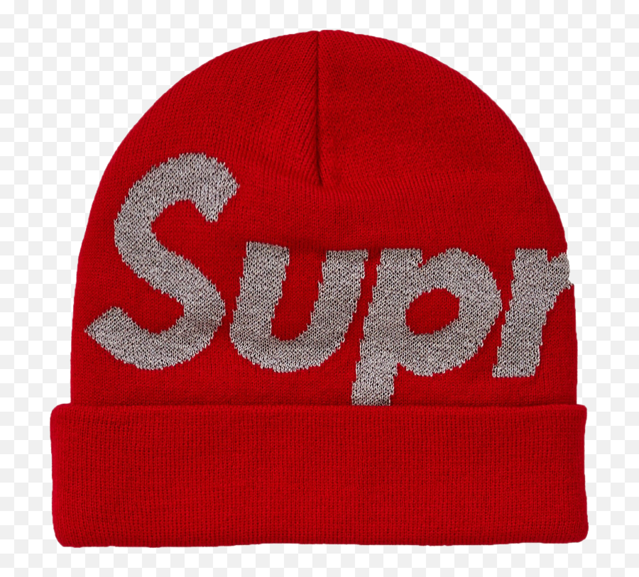 Download Supreme Reflective Big Logo Beanie Png Image With - Supreme Beanie Image Png,Beanie Png