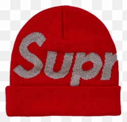 Download Supreme Reflective Big Logo Beanie Png Image With - Supreme Beanie Image Png,Beanie Png