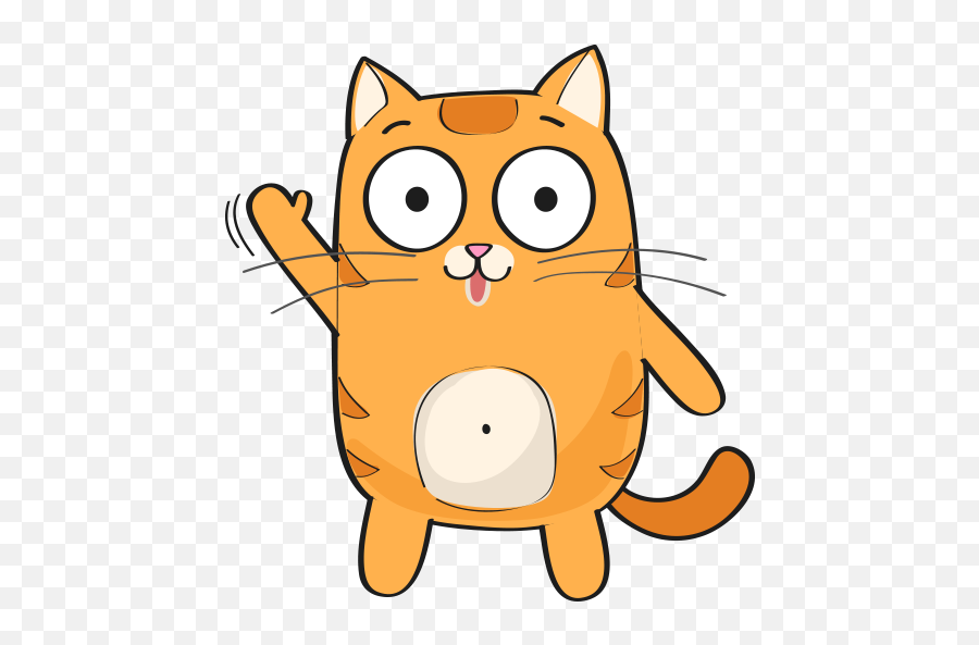 Cute Orange Cat Stickers - Wastickerapps Clip Art Png,Orange Cat Png
