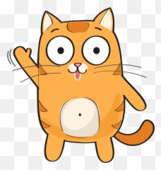 Cute Orange Cat Stickers - Wastickerapps Clip Art Png,Orange Cat Png