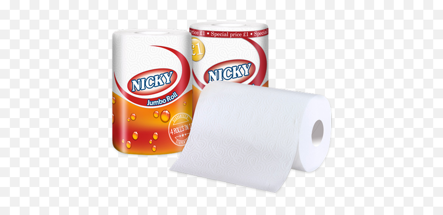 Nicky Jumbo Roll Kitchen Paper Towel - 200 Sheets 152mm Nicky Png,Toilet Paper Png