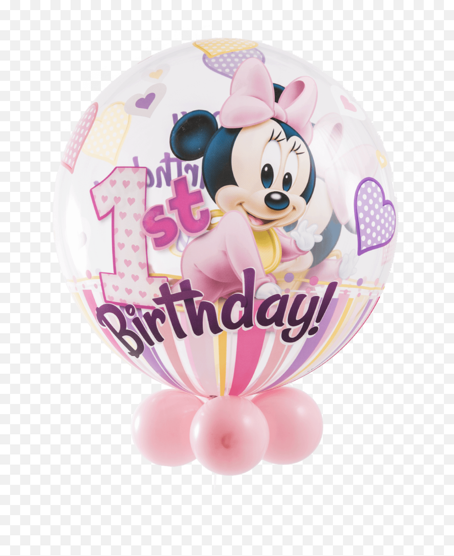 Disney Minnie Mouse 1st Birthday Bubble Balloon - 1st Birthday Minnie Mouse Balloons Png,Up Balloons Png