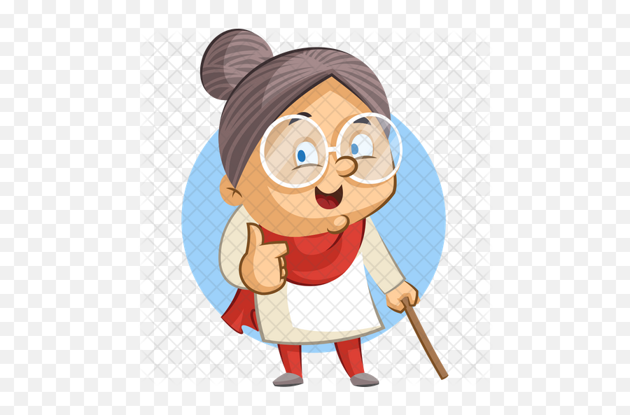 Happy Old Lady Icon - Grandmother Cartoon Png,Lady Png