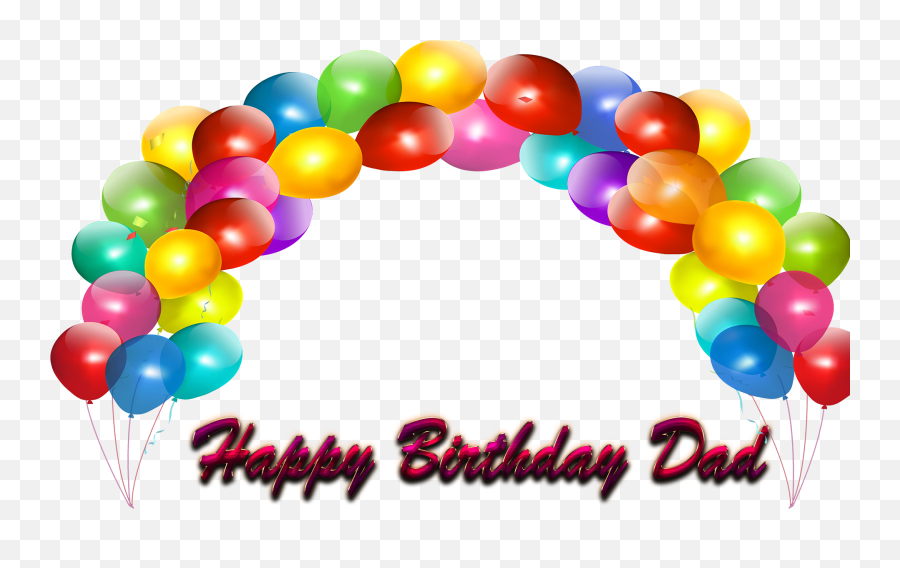 Download Happy Birthday Dad Png Background - Balloons Png Happy Birthday Papa Background,Happy Birthday Balloons Png