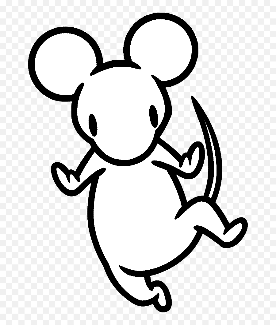 Black And White Rat Cartoon Clipart - Dancing Rat Clip Art Black And White Png,Rat Png