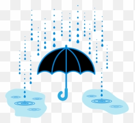 Rain Umbrella Puddle Clipart - png