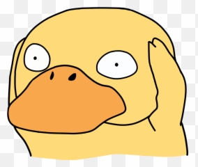 Shook Psyduck Duck Pokemon Omg Yellow Drawn Meme Freeto - Pokemon Duck Png,Psyduck Png