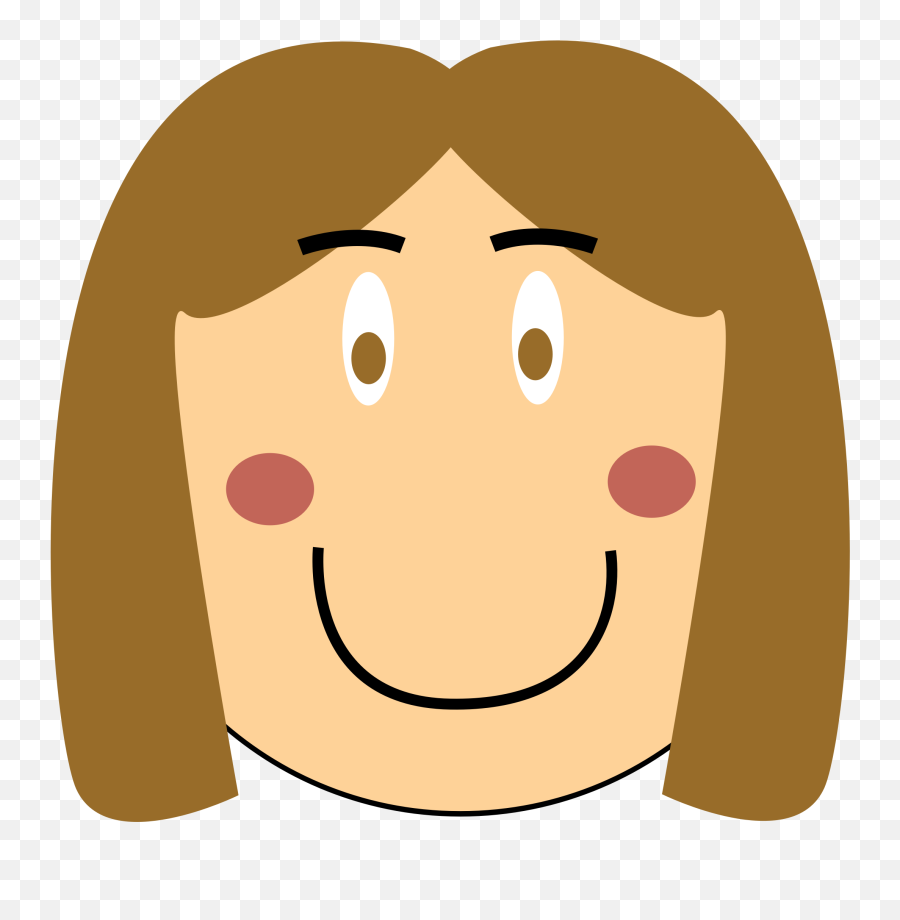 Big Image - Girl Face Clipart Png Download Full Size Clipart Of Simple Girl,Girl Face Png
