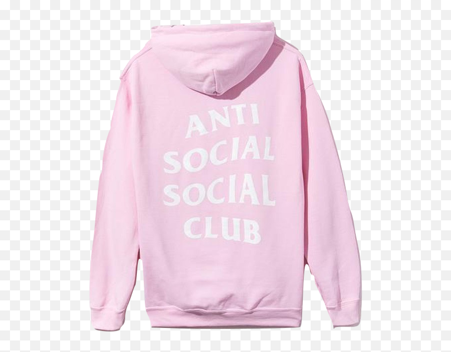 Anti Social Club Pink Hoodie - Anti Social Long Sleeve Png,Anti Social Social Club Logo