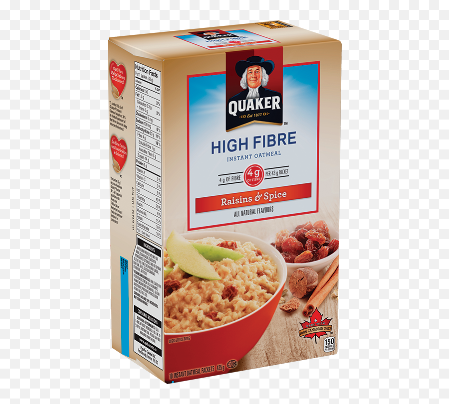 Quaker Oats High Protein Oatmeal - Quaker Oats Peaches And Cream Png,Oatmeal Png