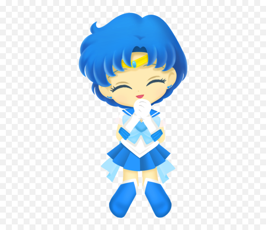 Download Hd Super Sailor Mercury Transparent Pngs - Sailor Sailor Mercury Sailor Moon Drops,Chibi Transparent