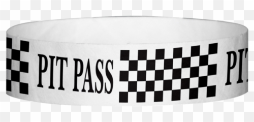 Tyvek 34 Inch Pitt Pass Checker Pattern Wristbands - Horizontal png