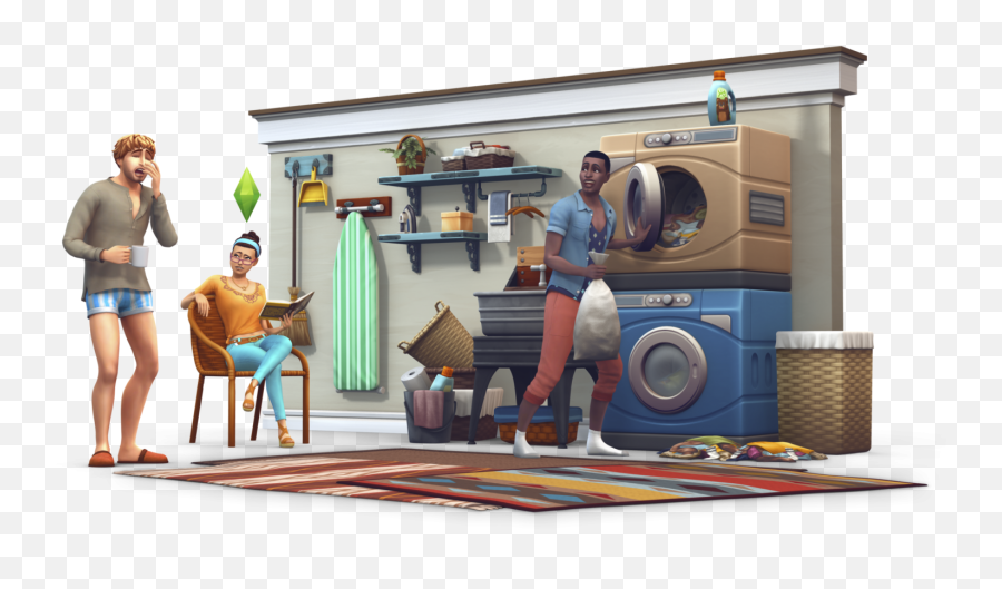 Sims - 4kitjourlessivelaundrystuffofficialrender Sims 4 Stuff Pack Vote Laundry Day Png,The Sims 4 Logo Transparent