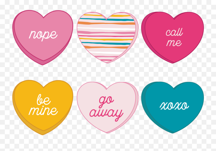 Candy Heart Illustrations Png - Transparent Conversation Hearts Clipart,Candy Hearts Png