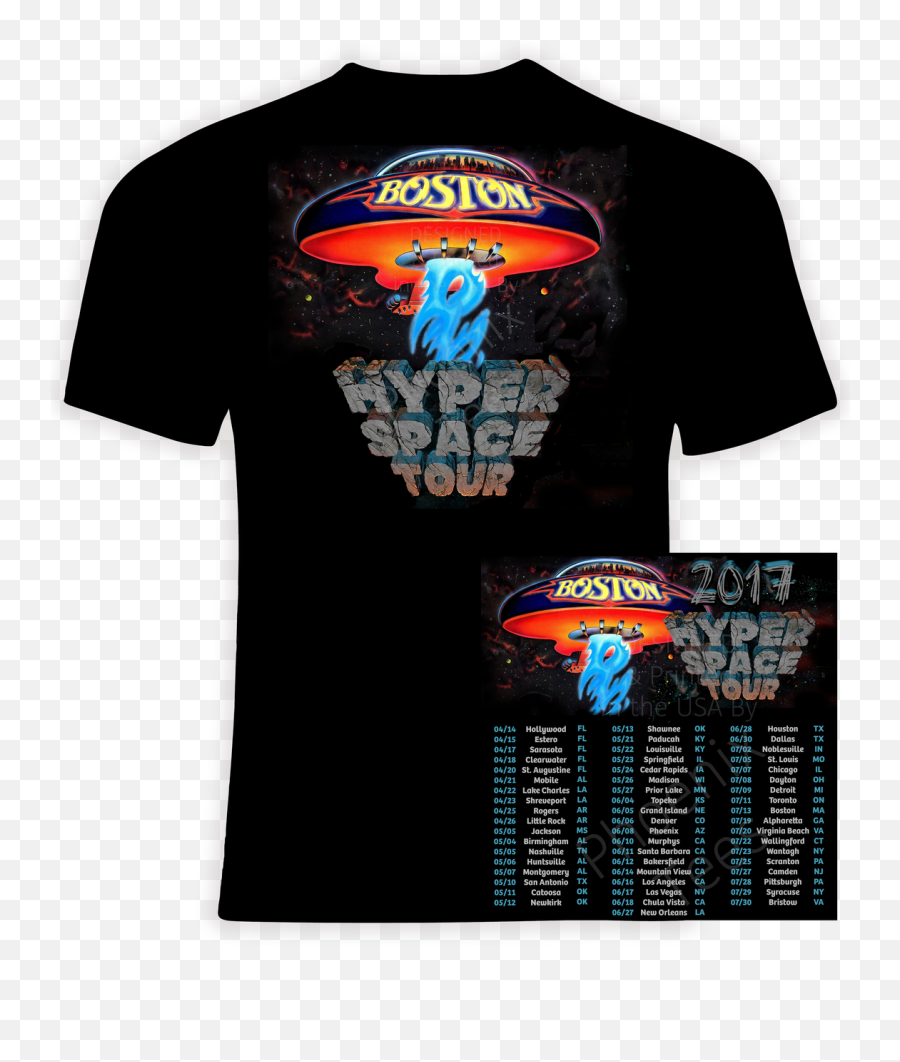 Boston Hyper Space 2017 Concert Tour T - Lamb Of God Shirt Png,Boston Band Logo