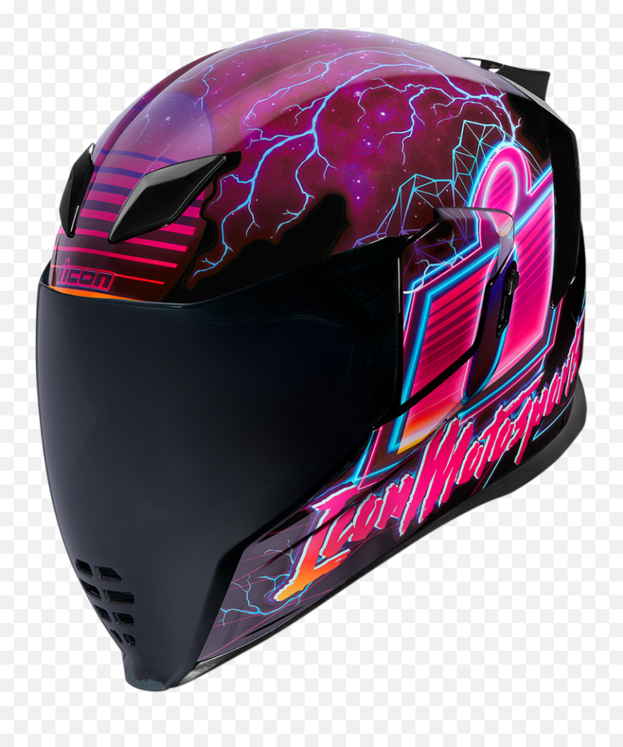 Icon Unisex Synthwave Airflite Full - Icon Synthwave Helmet Png,Icon Motorcycle Helmets