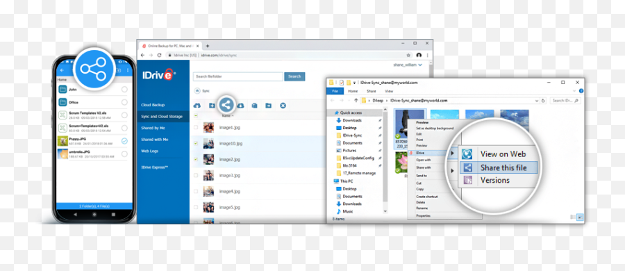 Sync Files In Real Time Across All Your Devices Using Idrive - Technology Applications Png,Desktop Icon Organizer