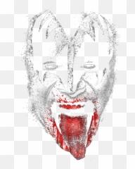 Kiss Demon Face Juniors V Neck T Shirt - Demon Face Transparent Background Png,Demon Face Png