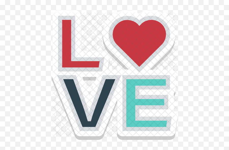 Love Word Icon Of Colored Outline Style - Heart Png,Love Word Png