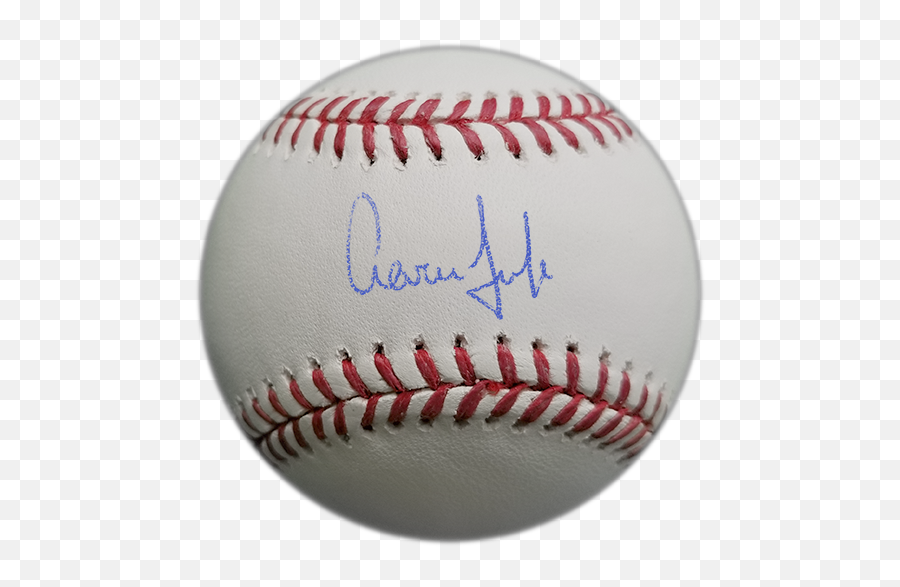 Mlb 18 The Show - Christian Yelich Autographed Baseball Png,Aaron Judge Png