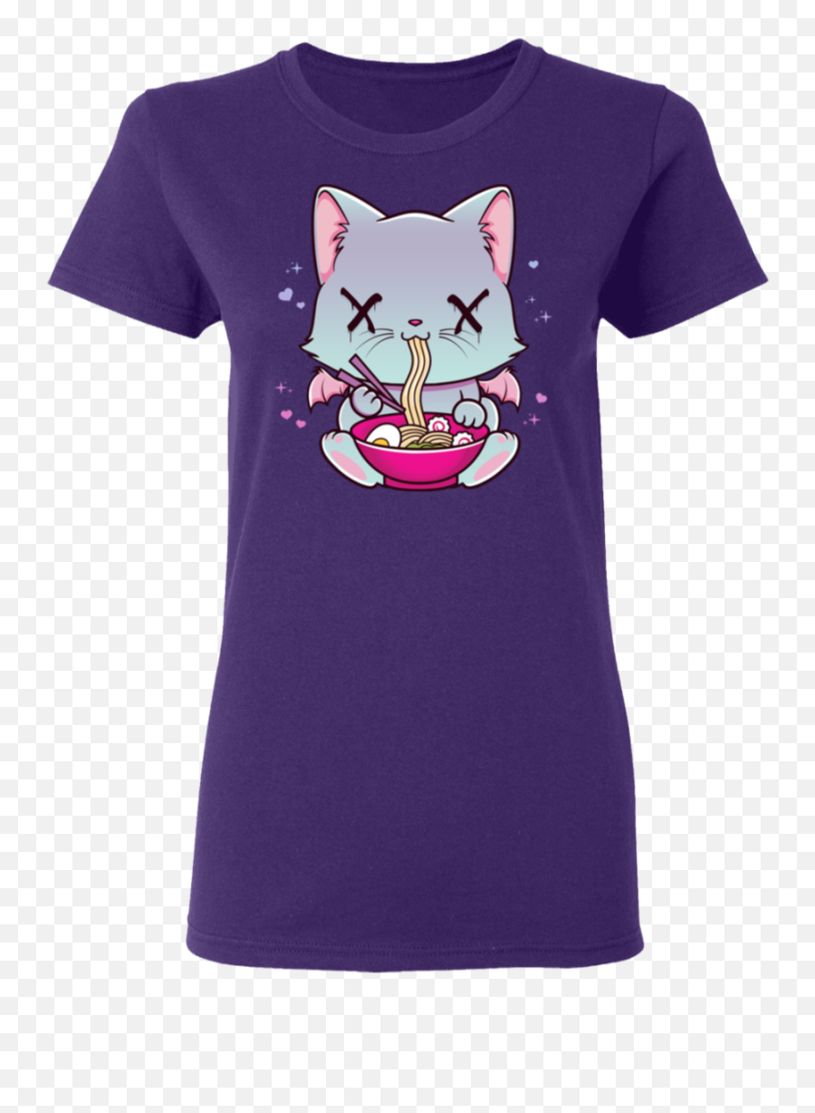 Kawaii Japanese Anime Cat Ramen T - Shirt Png,Anime Cat Png