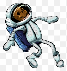 Lonely Astronaut - Free Cartoon Character png