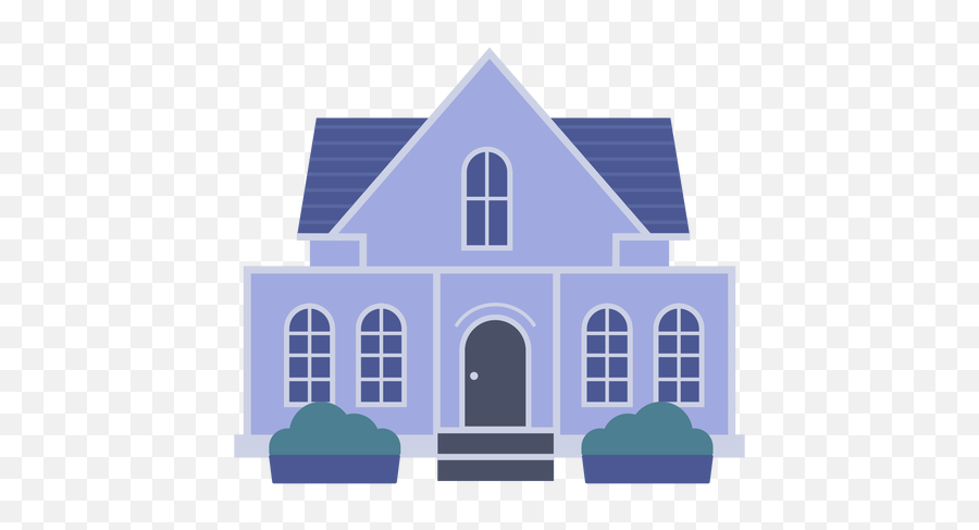 Classic Blue House Icon Transparent Png U0026 Svg Vector - Vertical,Icon Of Cottage House