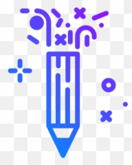 Suprise - Free art and design icons Pencil Icon Purple And Blue png