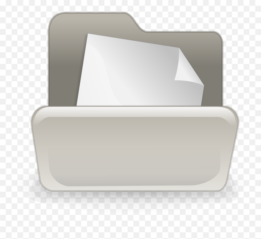 White Folder For Documents Free Image Download - Clip Art Png,Folder With Files Icon
