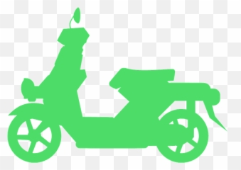 Honda Electric Motor Scooter Silhouette - Free Vector Png Clipart