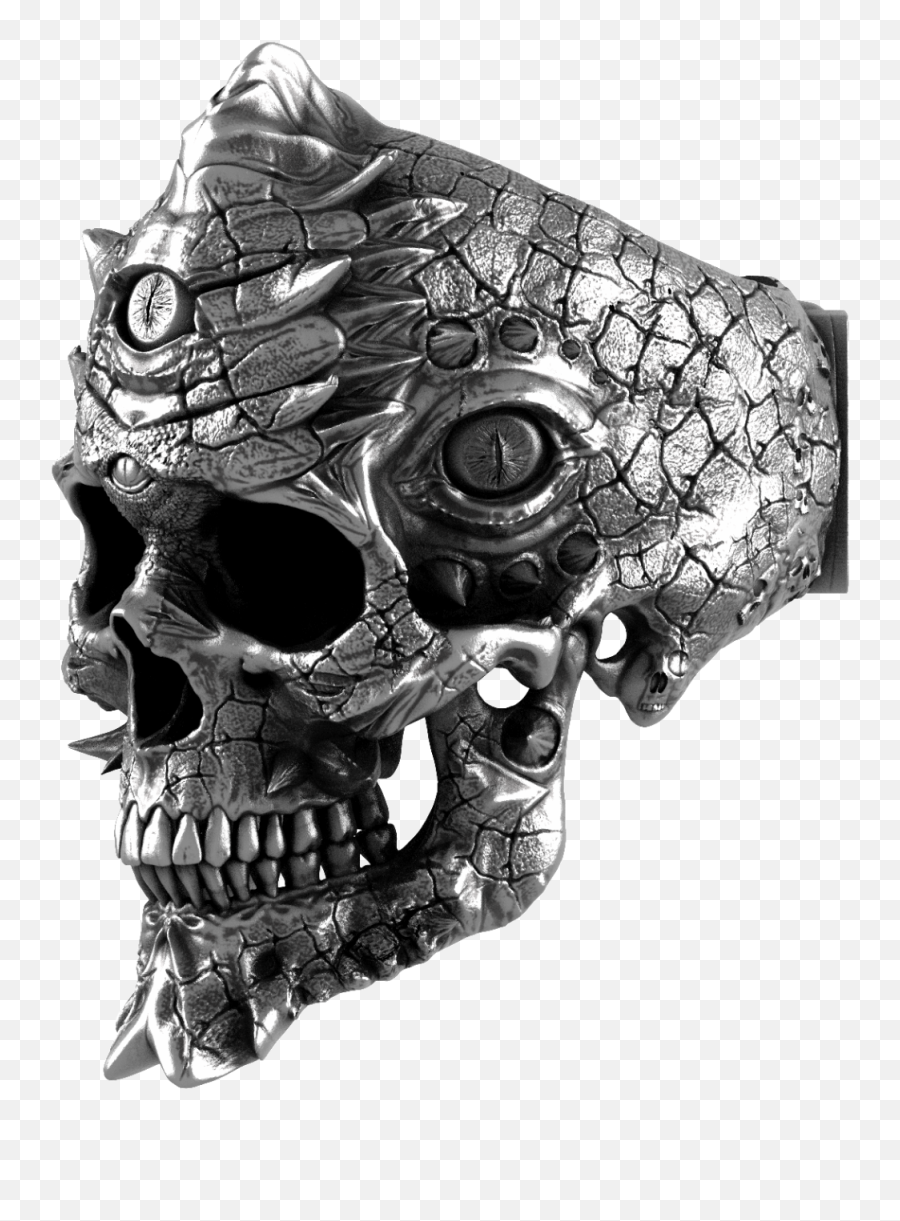 Cursed Skull Of The Dragon Wizard Ring Silver U2013 Death Saves - Scary Png,Icon Of The Cursed