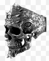 Cursed Skull Of The Dragon Wizard Ring Silver U2013 Death Saves - Scary png