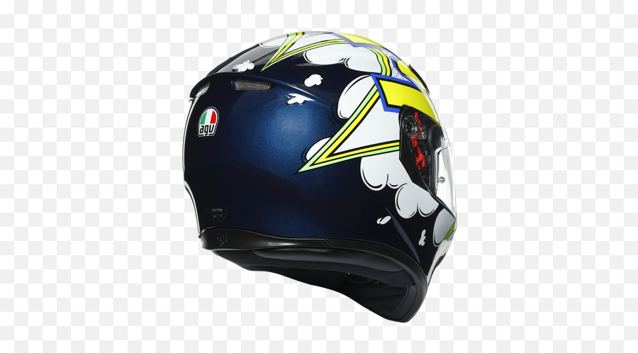 K3 Sv Multi Ece Dot - Bubble Bluewhyellow Fluo Agv K3 Sv Bubble Blue Png,Agv K3 Rossi Icon Helmet