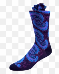 Download Ocean Waves Menu0027s Paisley Socks - Wind Full png