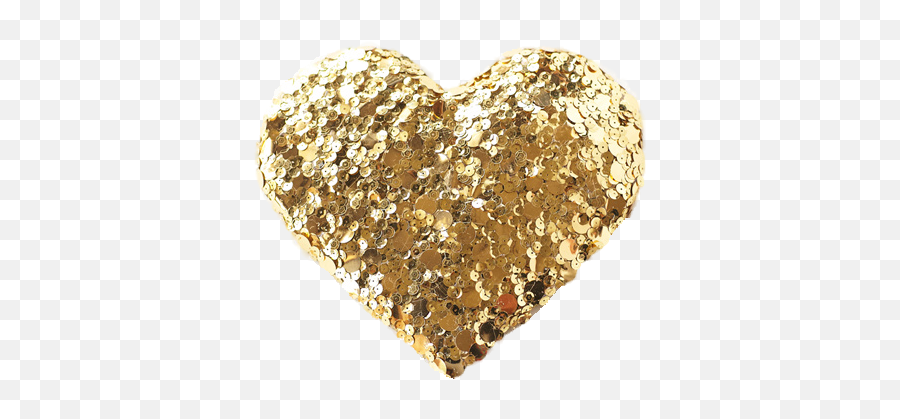 Gold Glitter Heart Png Transparent Heartpng - Manualidades Con Brillos,Glitter Png