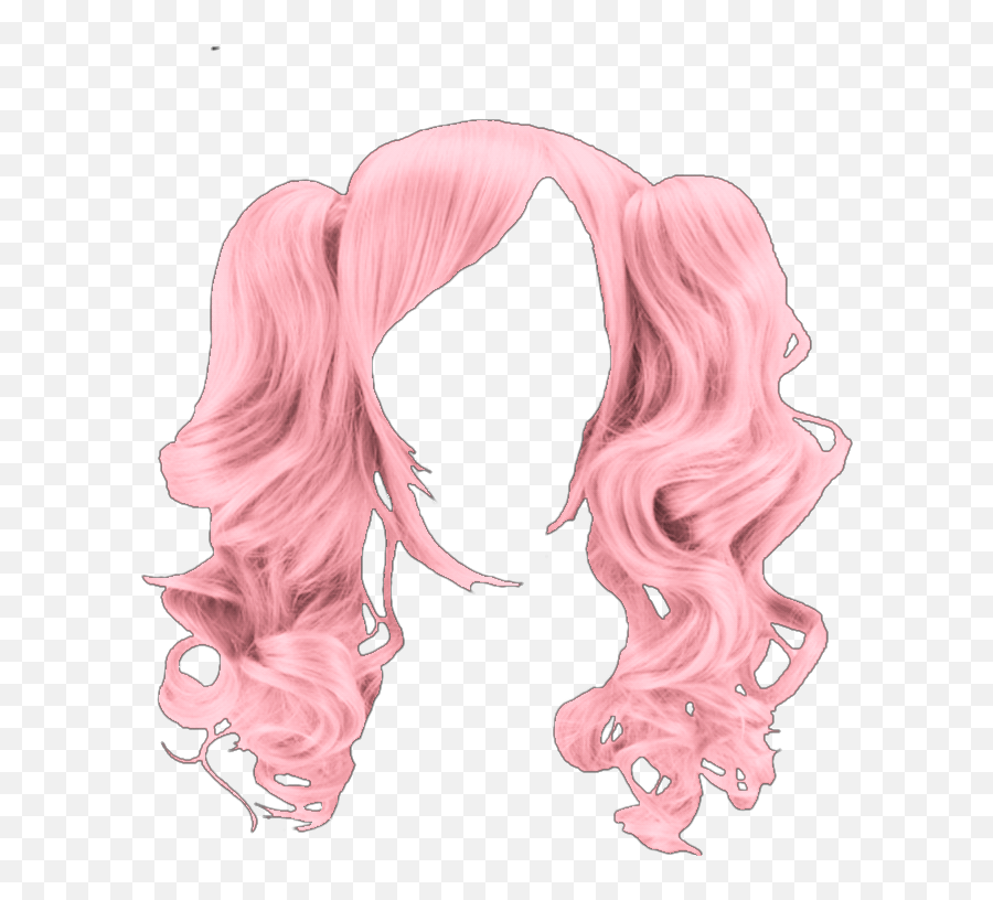 Download Hd Hair Wig Pigtails Pink Costume Beauty Party - Pink Wig Transparent Background Png,Women Hair Png