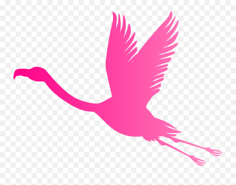 Pink Silhouette Of Flying Flamingo Illustration Material - Flamingo Silhouette Clipart Png,Pink Flamingo Icon