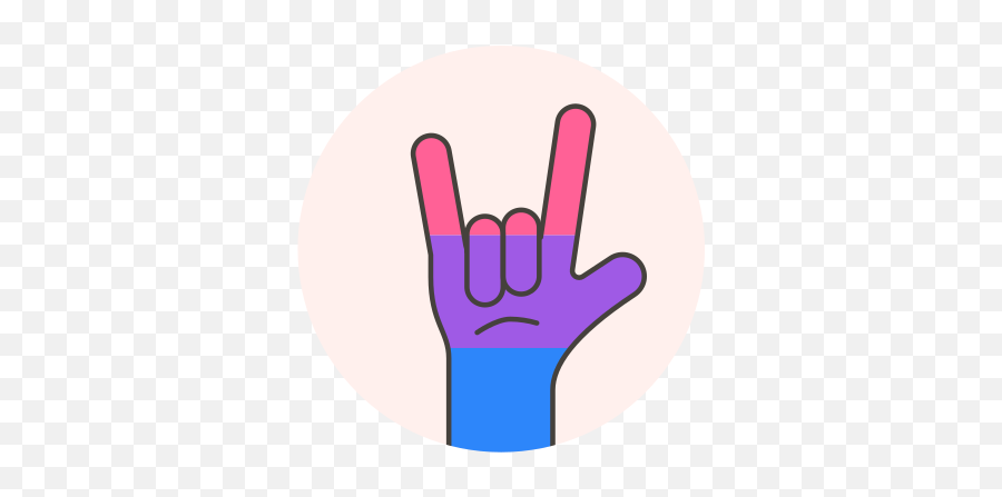Bisexual Flag Hand Rock Free Icon - Iconiconscom Icono Bisexual Png,Rock And Roll Icon