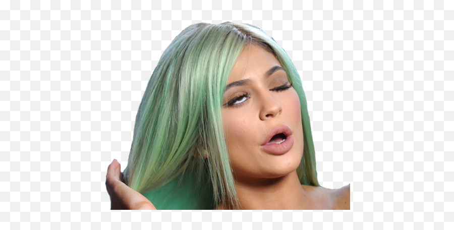 Kylie Jenner Green Hair - Kylie Jenner Rolling Eyes Png,Kylie Jenner Transparent