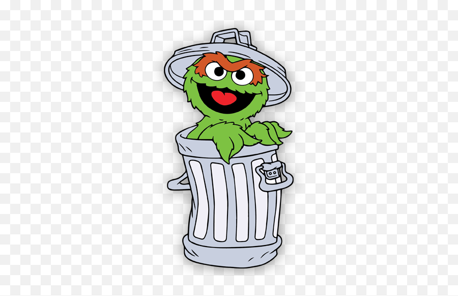 Kids Wall Sticker Oscar In The Trash Can Muraldecalcom - Basura Disney Png,Oscar The Grouch Png