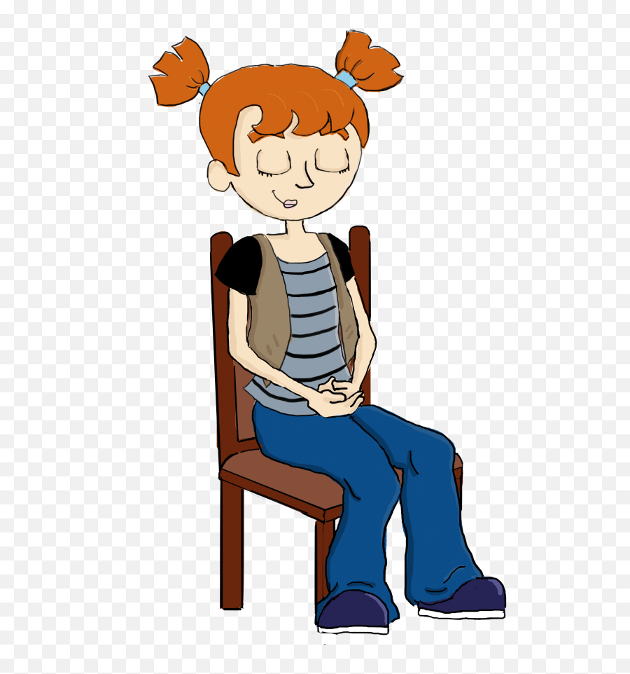 Calm Clipart Child - Sit On Chair Clipart Png,Child Transparent