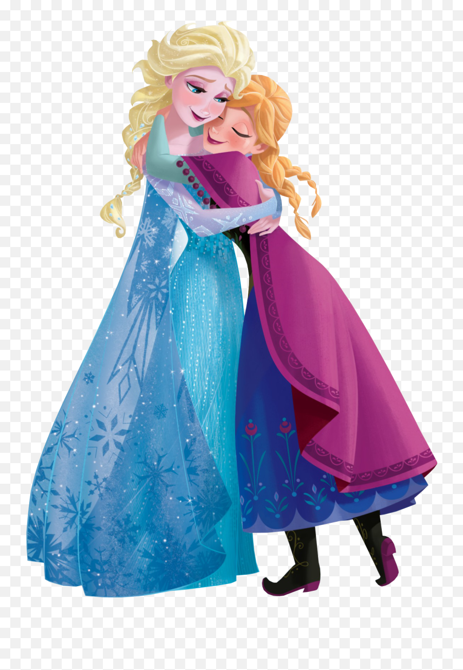 Clip Art Black And White Library Elsa - Elsa And Anna Hugging Png,Elsa Transparent