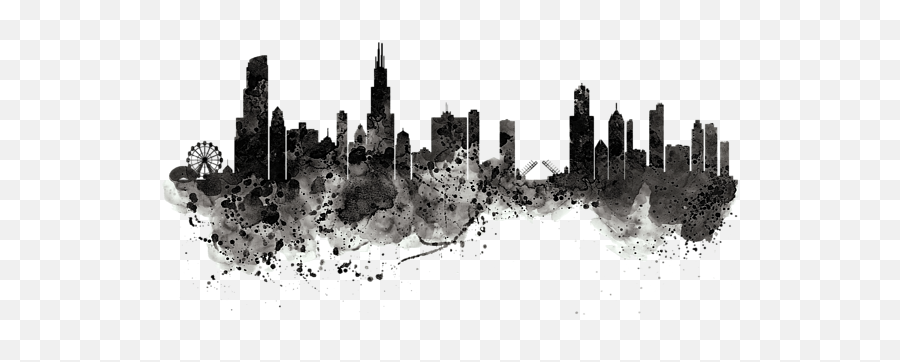Bleed Area May Not Be Visible - Chicago Skyline Silhouette Png,Chicago Skyline Png