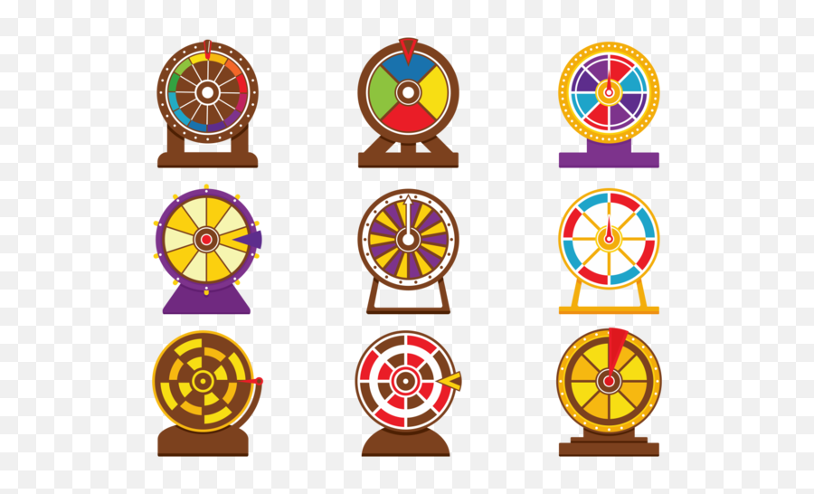 Vector Spinning Wheel Game - Download Free Vectors Clipart Vector Spin Wheel Game Png,Glowing Cross Png