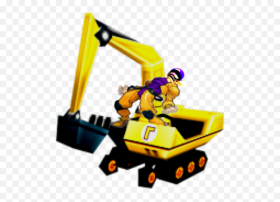 Clipart Construction Equipment - Mario Kart Ds Waluigi Png Mario Kart Ds Waluigi Kart,Waluigi Hat Png