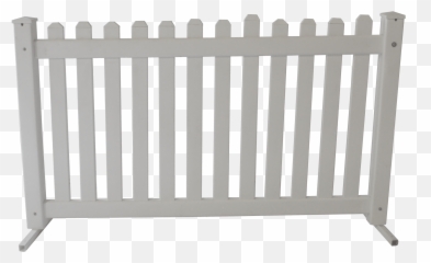 Download White Resin Picket Fence - png